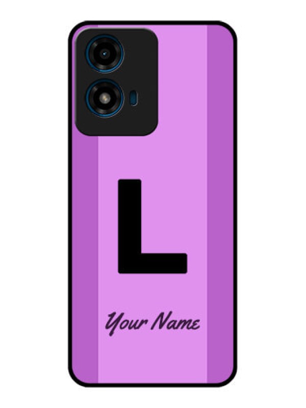 Custom Motorola G04 Custom Glass Phone CaseTricolor Custom Text Design
