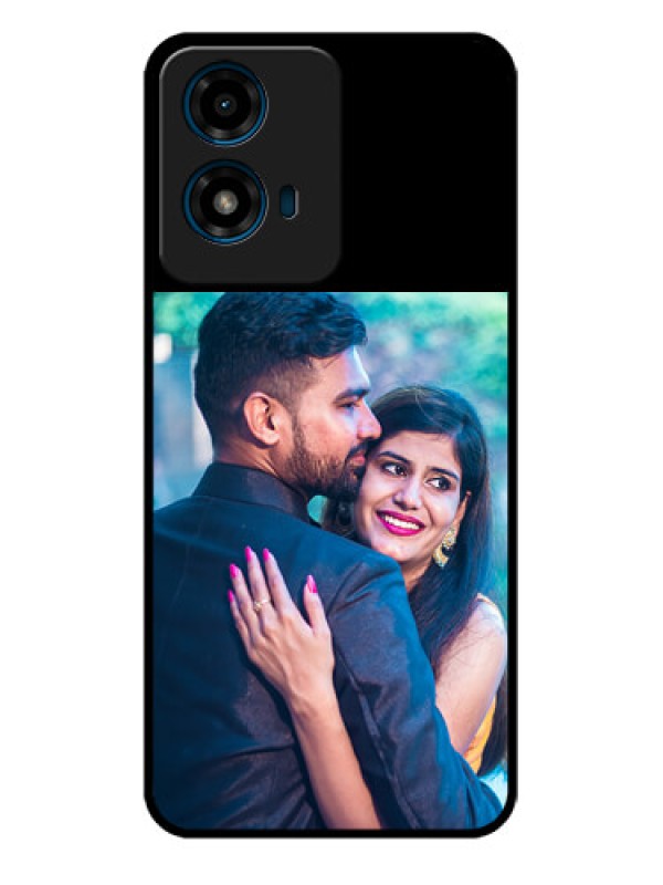 Custom Motorola G04 Custom Glass Phone Case - Upload Full Picture With Custom Color Design