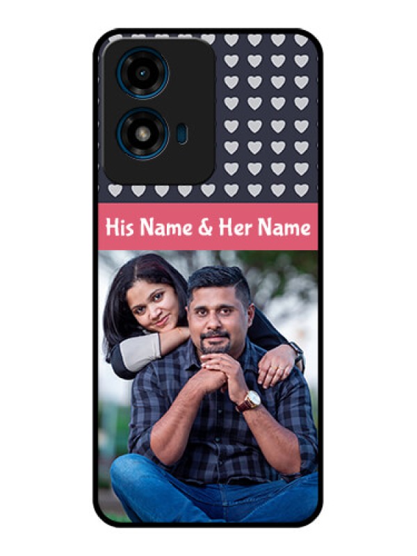 Custom Motorola G04S Custom Glass Phone CaseLove Symbols Design