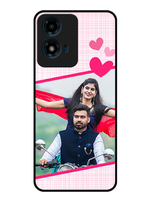 Custom Motorola G04S Custom Glass Phone CaseLove Shape Heart Design