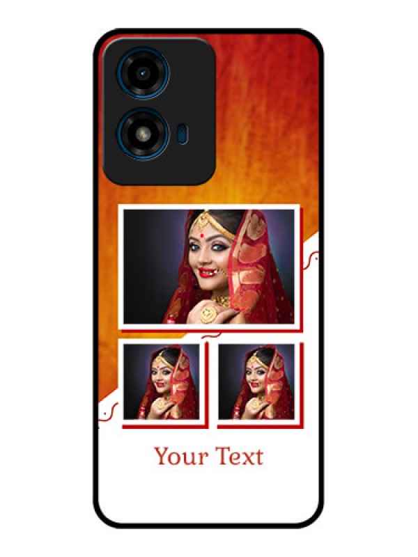 Custom Motorola G04S Custom Glass Phone CaseWedding Memories Design