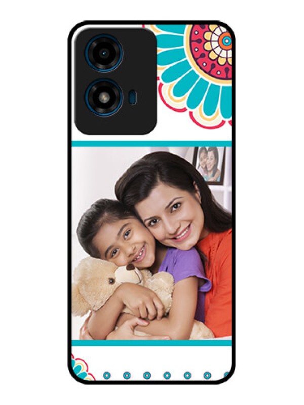 Custom Motorola G04S Custom Glass Phone CaseFlower Design