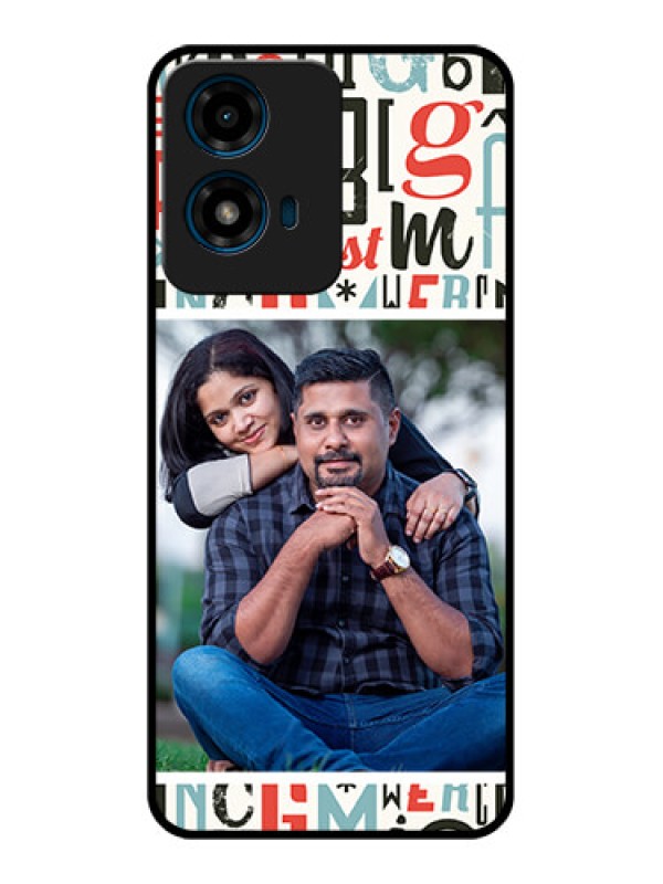 Custom Motorola G04S Custom Glass Phone CaseAlphabet Design
