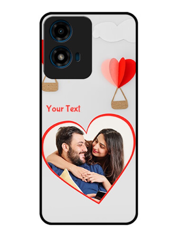 Custom Motorola G04S Custom Glass Phone CaseParachute Love Design