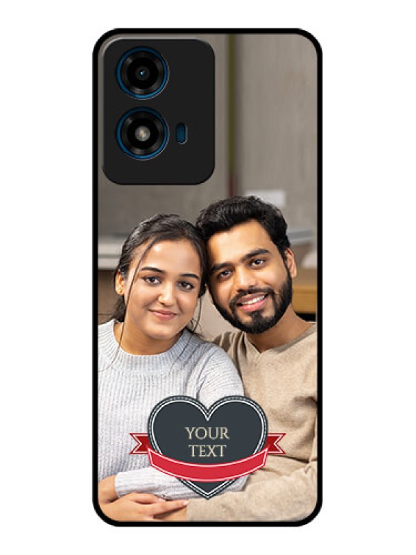 Custom Motorola G04S Custom Glass Phone CaseJust Married Couple Design