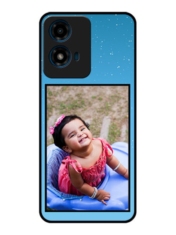 Custom Motorola G04S Custom Glass Phone CaseWave Pattern Colorful Design