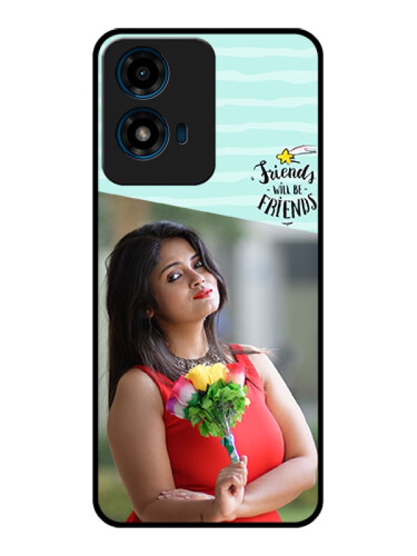Custom Motorola G04S Custom Glass Phone CaseFriends Picture Icon Design
