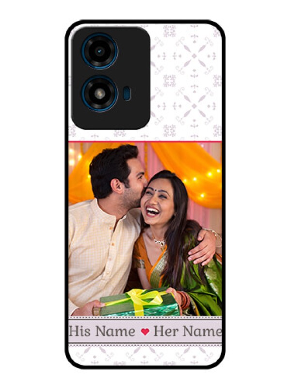 Custom Motorola G04S Custom Glass Phone CaseWith Photo And Ethnic Design