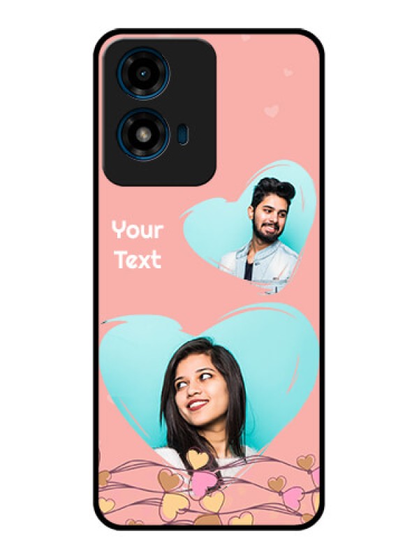 Custom Motorola G04S Custom Glass Phone CaseLove Doodle Design