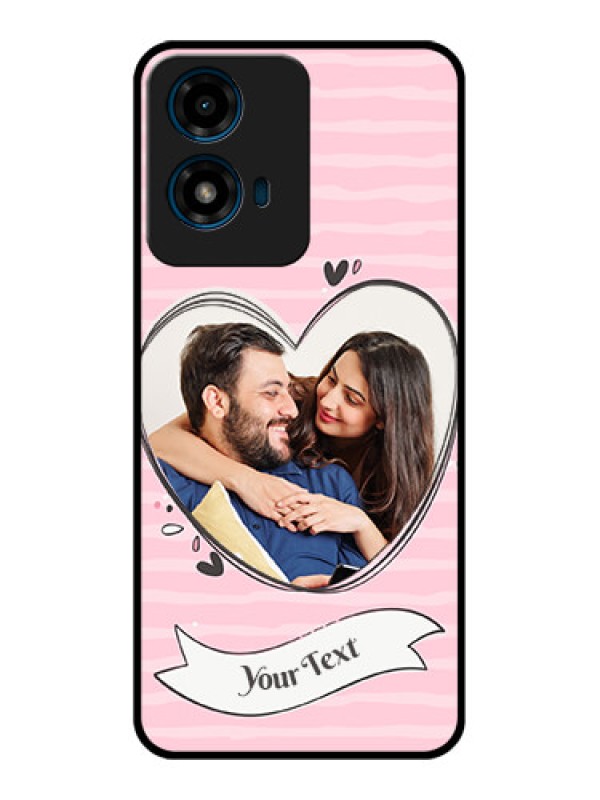 Custom Motorola G04S Custom Glass Phone CaseVintage Heart Design