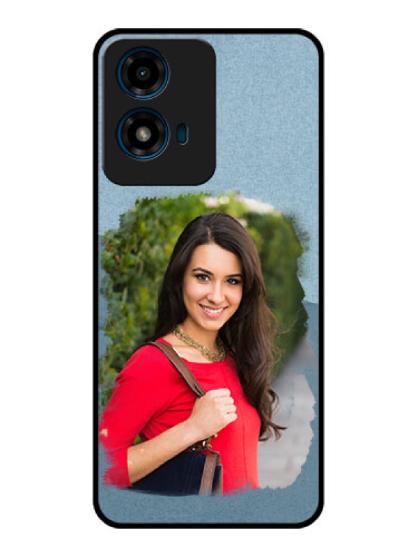 Custom Motorola G04S Custom Glass Phone CaseGrunge Line Art Design