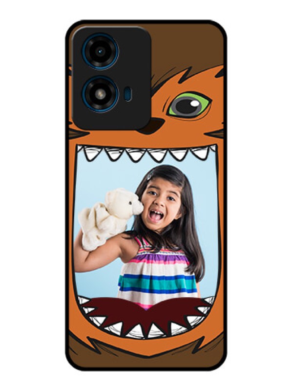 Custom Motorola G04S Custom Glass Phone CaseOwl Monster Back Case Design