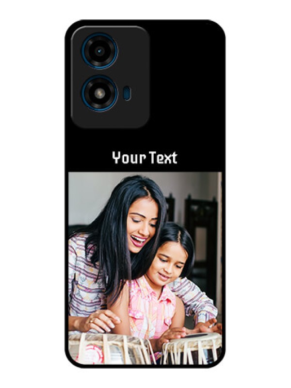 Custom Motorola G04S Custom Glass Phone CasePhoto With Name Design