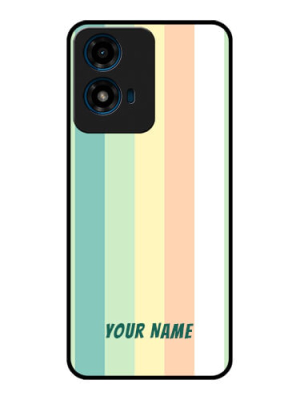 Custom Motorola G04S Custom Glass Phone CaseMulti - Colour Stripes Design