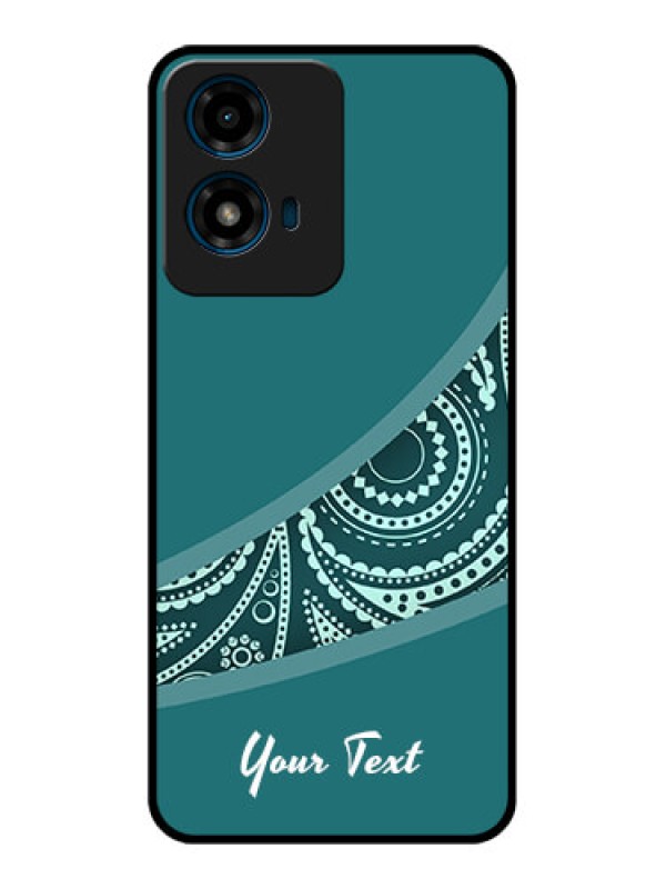 Custom Motorola G04S Custom Glass Phone CaseSemi Visible Floral Design