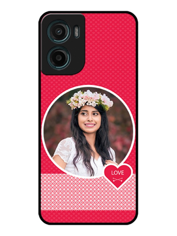 Custom Motorola G05 Custom Glass Phone Case - Pink Color Pattern Design