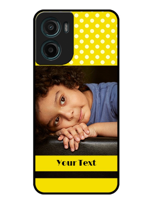 Custom Motorola G05 Custom Glass Phone Case - Bright Yellow Case Design