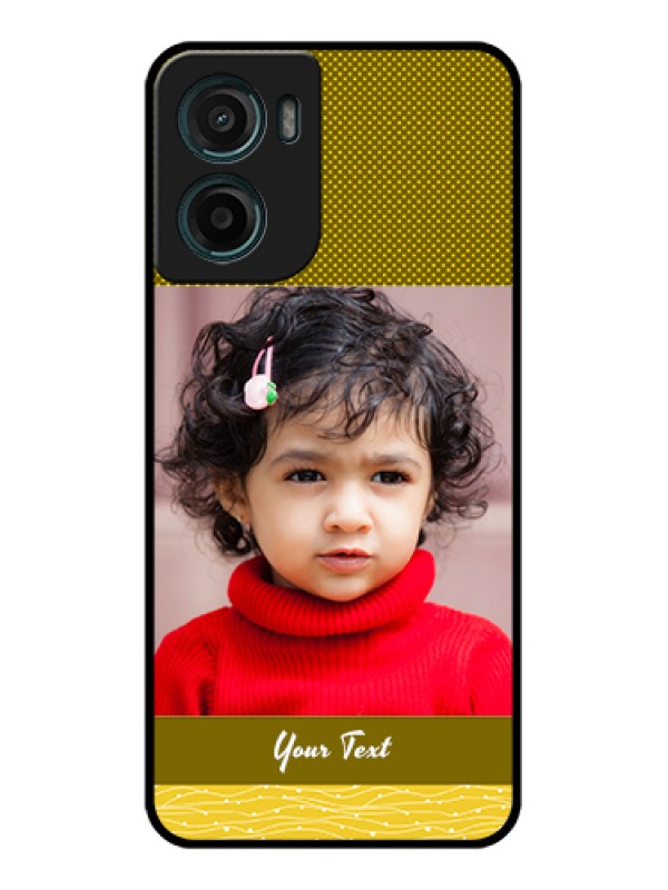 Custom Motorola G05 Custom Glass Phone Case - Simple Green Color Design