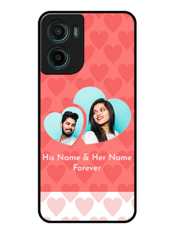 Custom Motorola G05 Custom Glass Phone Case - Couple Pic Upload Design