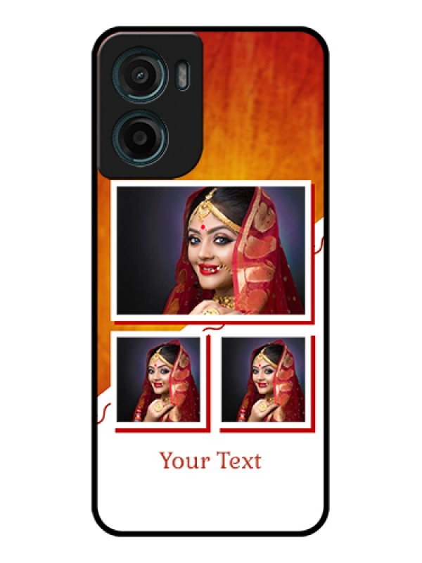 Custom Motorola G05 Custom Glass Phone Case - Wedding Memories Design