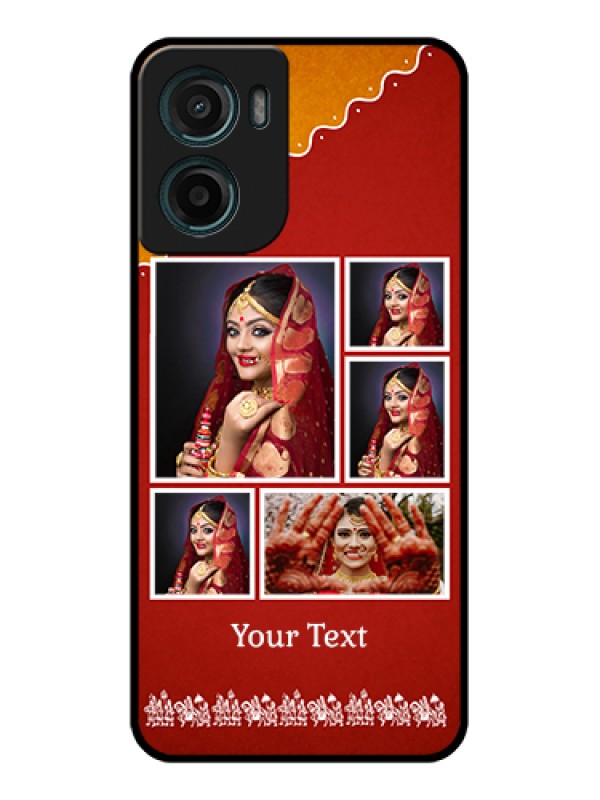 Custom Motorola G05 Custom Glass Phone Case - Wedding Pic Upload Design