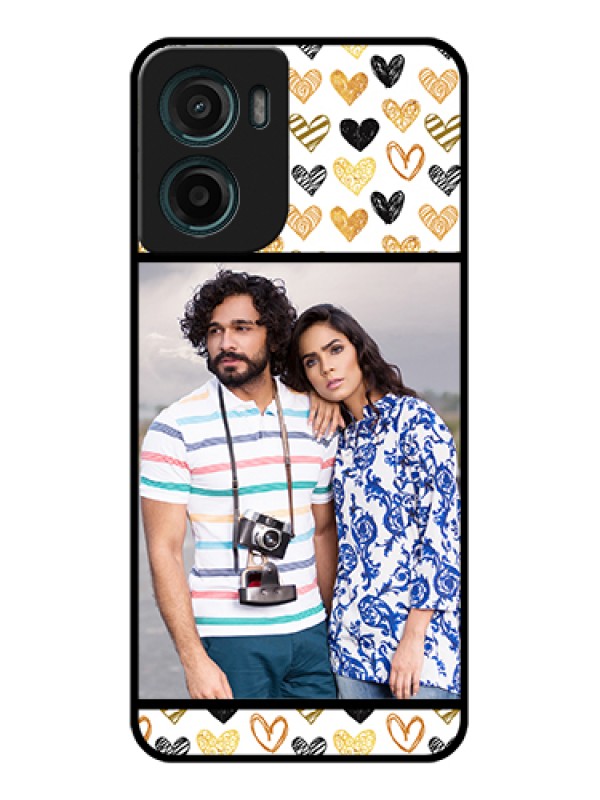 Custom Motorola G05 Custom Glass Phone Case - Love Symbol Design