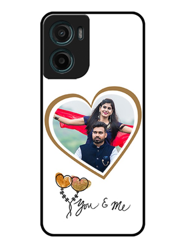Custom Motorola G05 Custom Glass Phone Case - You & Me Design