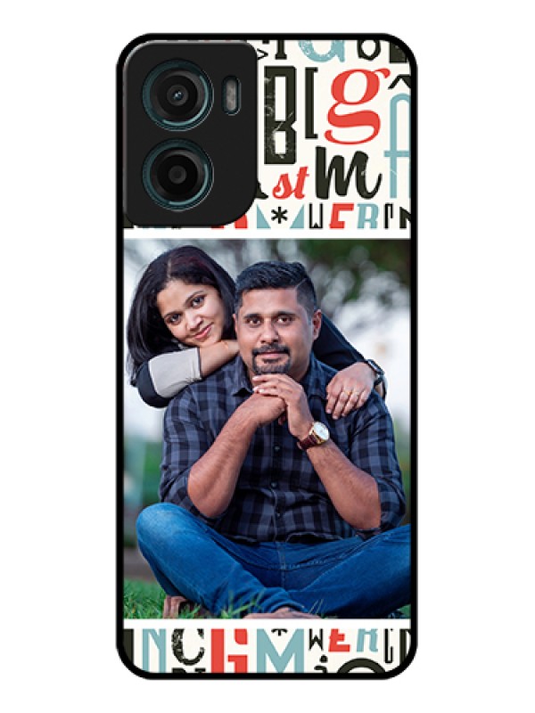 Custom Motorola G05 Custom Glass Phone Case - Alphabet Design