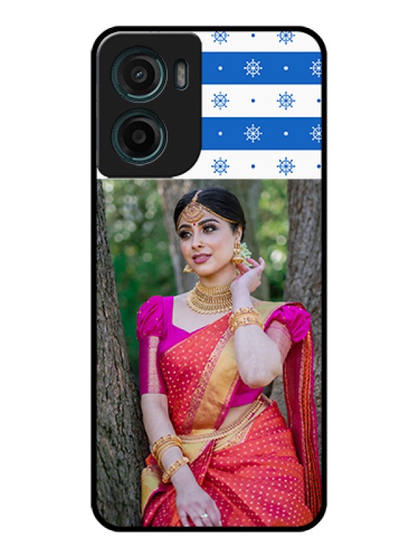 Custom Motorola G05 Custom Glass Phone Case - Snow Pattern Design