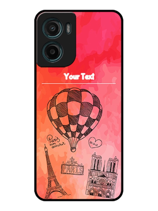 Custom Motorola G05 Custom Glass Phone Case - Paris Theme Design