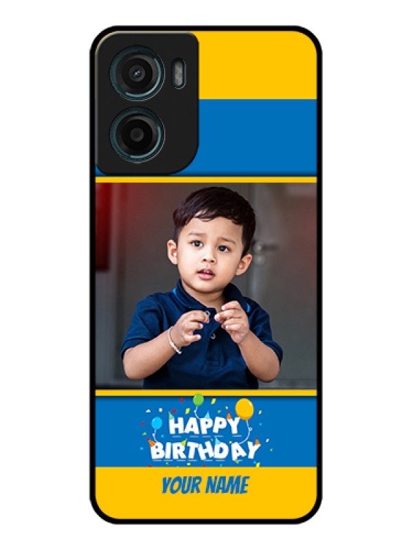 Custom Motorola G05 Custom Glass Phone Case - Birthday Wishes Design