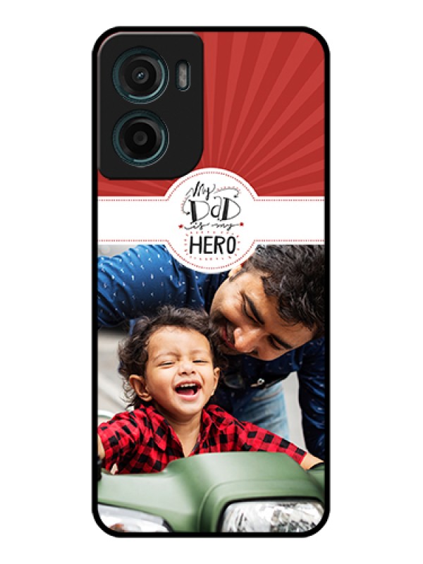 Custom Motorola G05 Custom Glass Phone Case - My Dad Hero Design