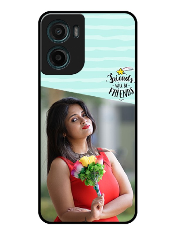 Custom Motorola G05 Custom Glass Phone Case - Friends Picture Icon Design