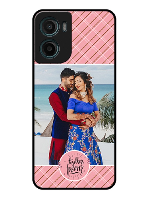 Custom Motorola G05 Custom Glass Phone Case - Together Forever Design