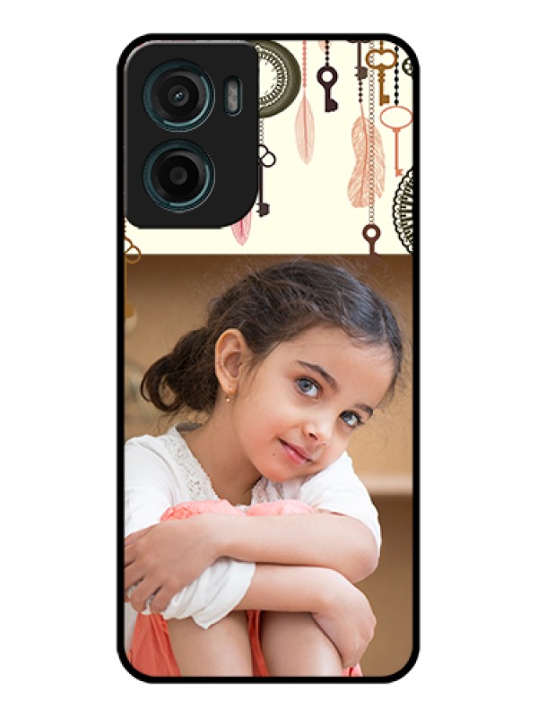 Custom Motorola G05 Custom Glass Phone Case - Boho Style Design