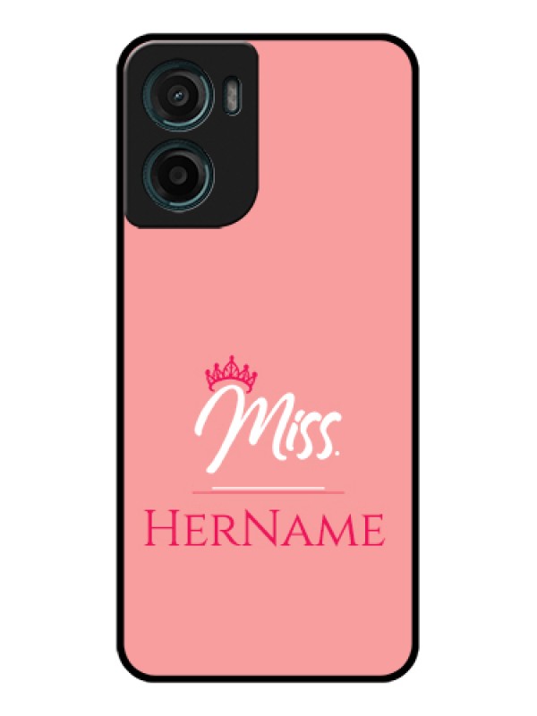 Custom Motorola G05 Custom Glass Phone Case - Mrs With Name Design