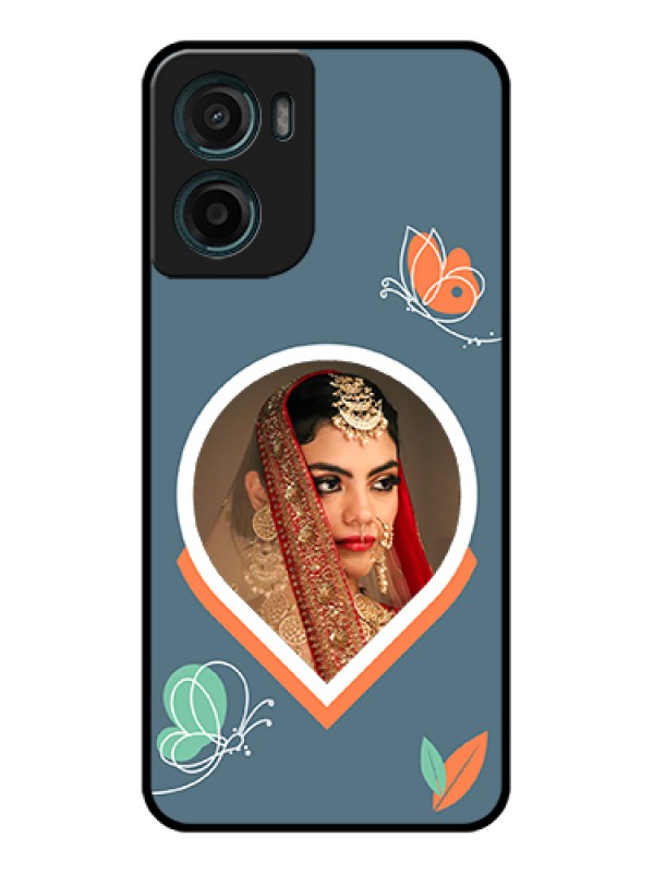 Custom Motorola G05 Custom Glass Phone Case - Droplet Butterflies Design