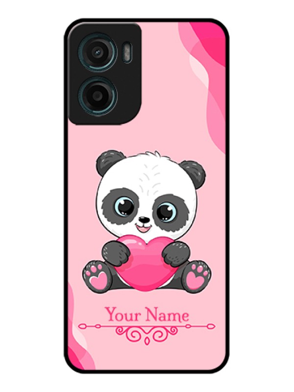 Custom Motorola G05 Custom Glass Phone Case - Cute Panda Design