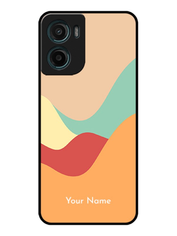 Custom Motorola G05 Custom Glass Phone Case - Ocean Waves Multi - Colour Design