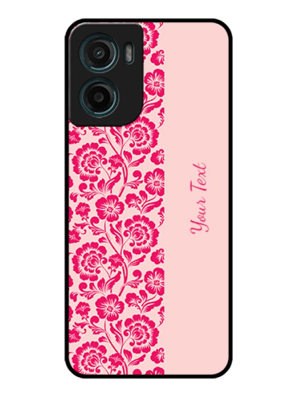 Custom Motorola G05 Custom Glass Phone Case - Attractive Floral Pattern Design