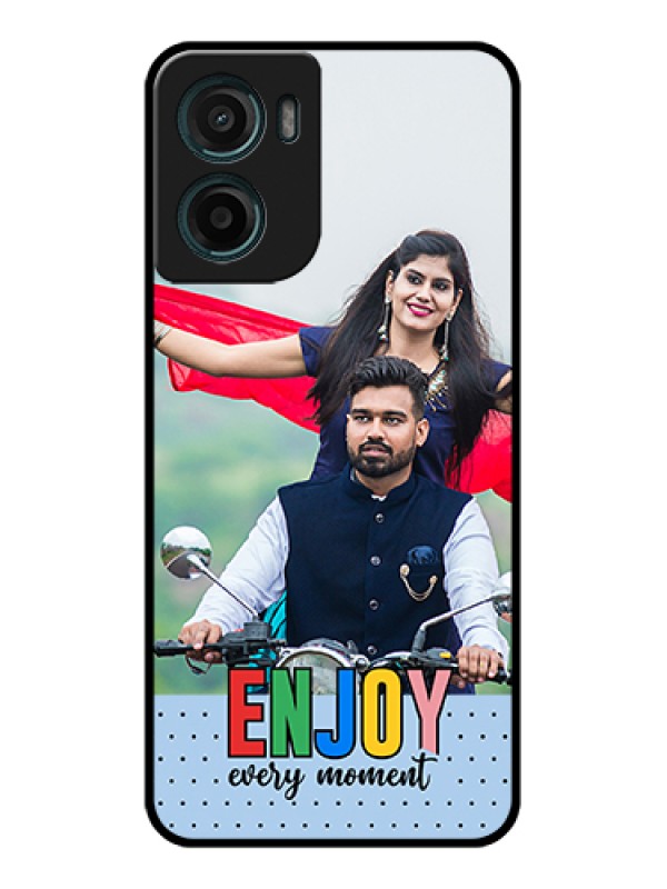 Custom Motorola G05 Custom Glass Phone Case - Enjoy Every Moment Design
