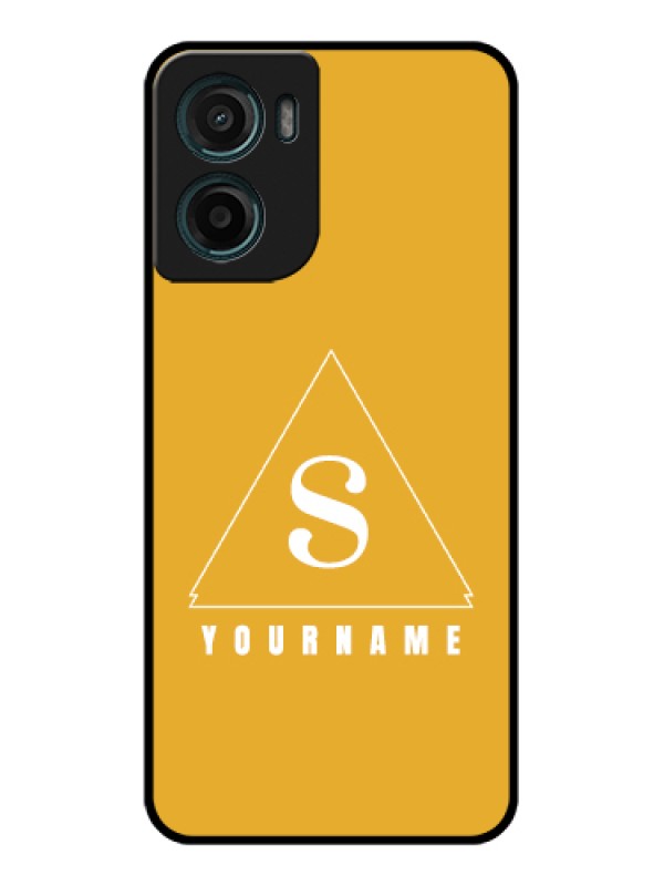 Custom Motorola G05 Custom Glass Phone Case - Simple Triangle Design