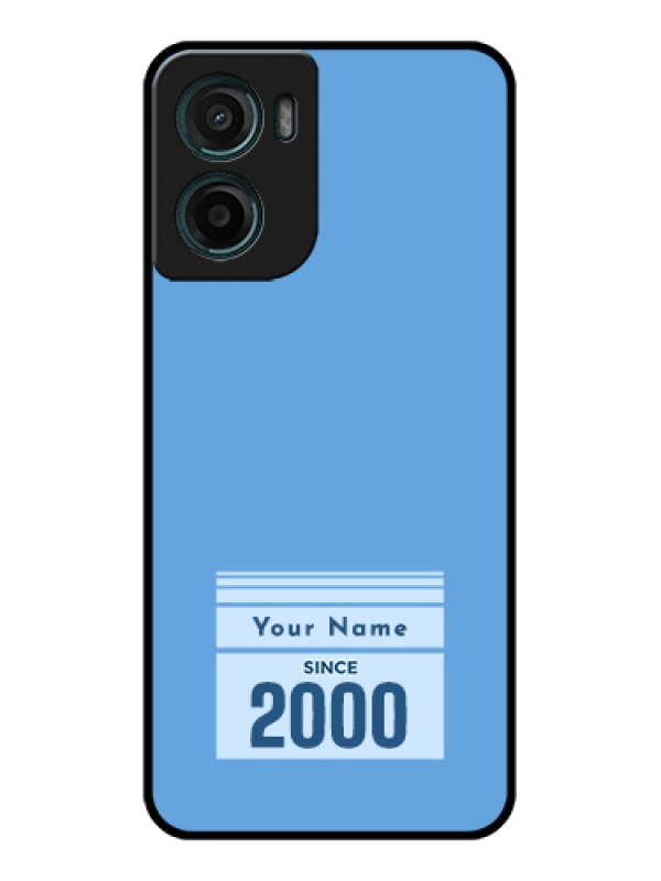 Custom Motorola G05 Custom Glass Phone Case - Custom Year Of Birth Design