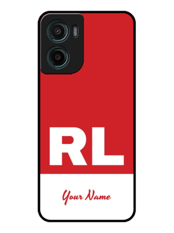 Custom Motorola G05 Custom Glass Phone Case - Dual Tone Custom Text Design