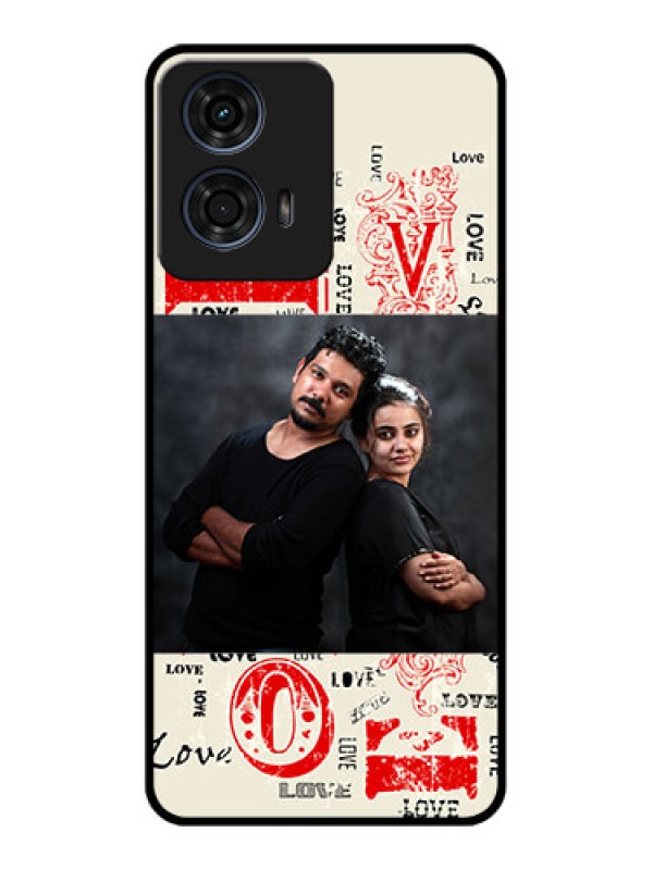 Custom Motorola G24 Power Custom Glass Phone CaseTrendy Love Design Case