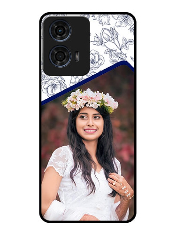 Custom Motorola G24 Power Custom Glass Phone CaseClassy Floral Design