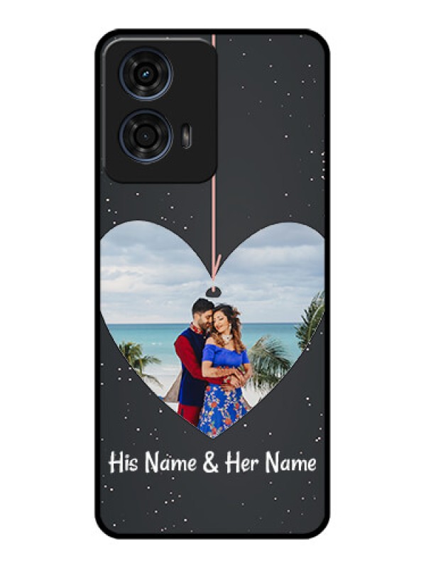 Custom Motorola G24 Power Custom Glass Phone CaseHanging Heart Design