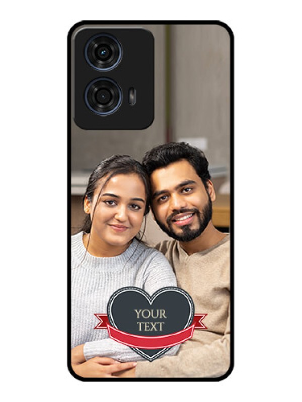 Custom Motorola G24 Power Custom Glass Phone CaseJust Married Couple Design
