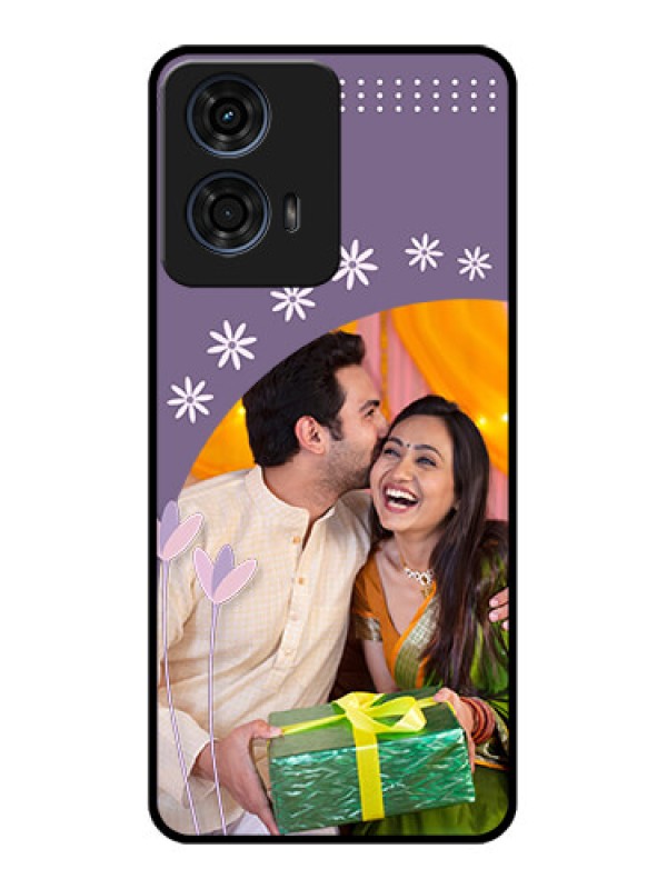 Custom Motorola G24 Power Custom Glass Phone CaseLavender Flowers Design
