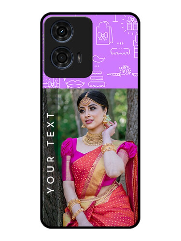 Custom Motorola G24 Power Custom Glass Phone CaseBirthday Icons Design
